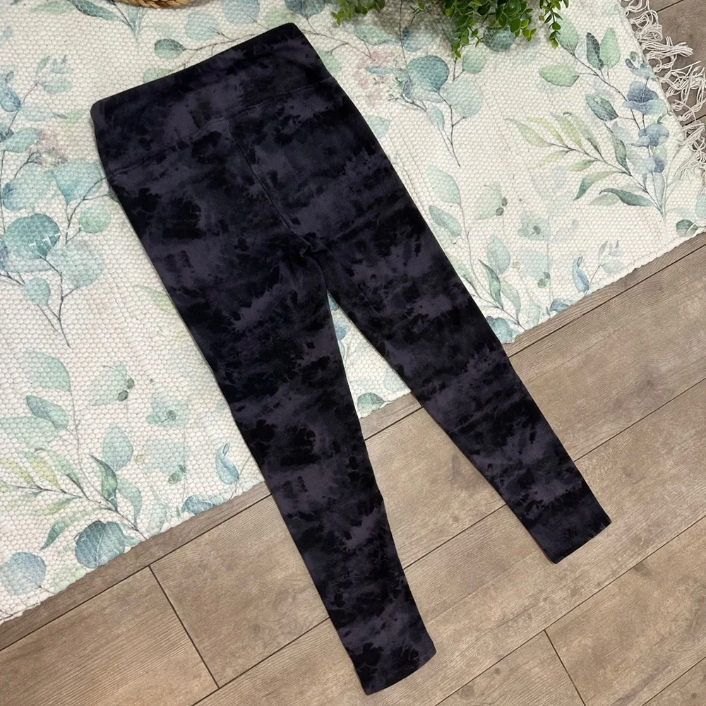 SO Girls Black Gray Tie-Dye Athletic Athleisure Leggings Size Medium
